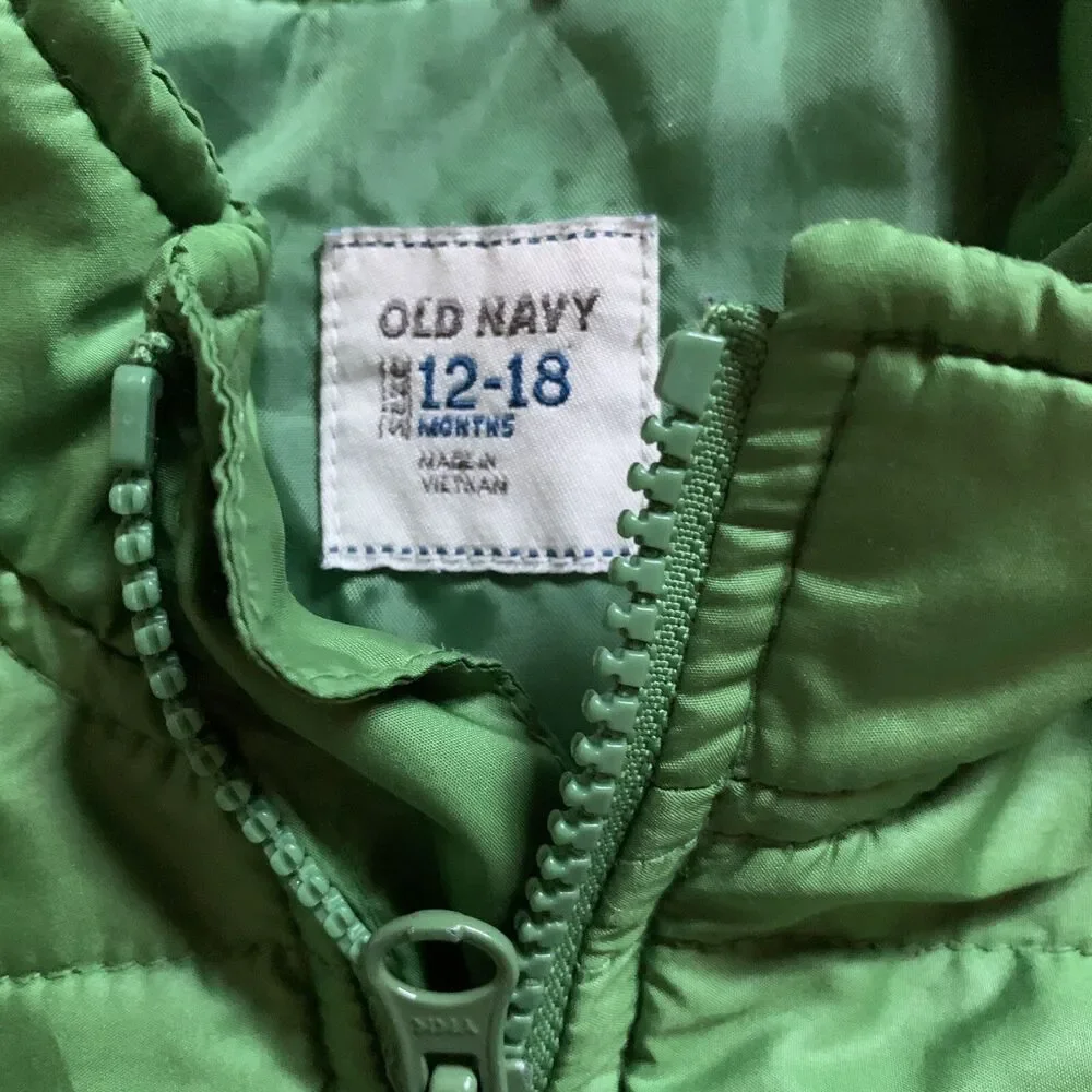 Old Navy Jacket Kids 12-18 Months Green Full Zip
